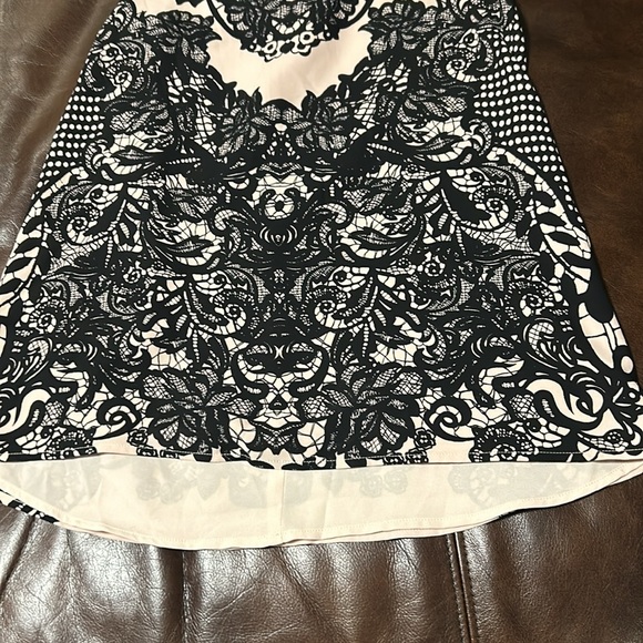 Express XS halter silk pink and black tank - Picture 3 of 7